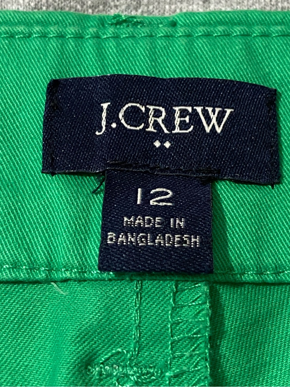 J Crew Kelly Green Bermuda Shorts 12 Cotton Chino Preppy Resort Classic Stretch - Picture 7 of 8